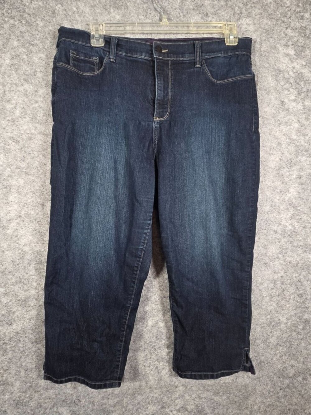 NYDJ Women's Cropped  Denim Jeans Blue Size 16 Classic Slimming